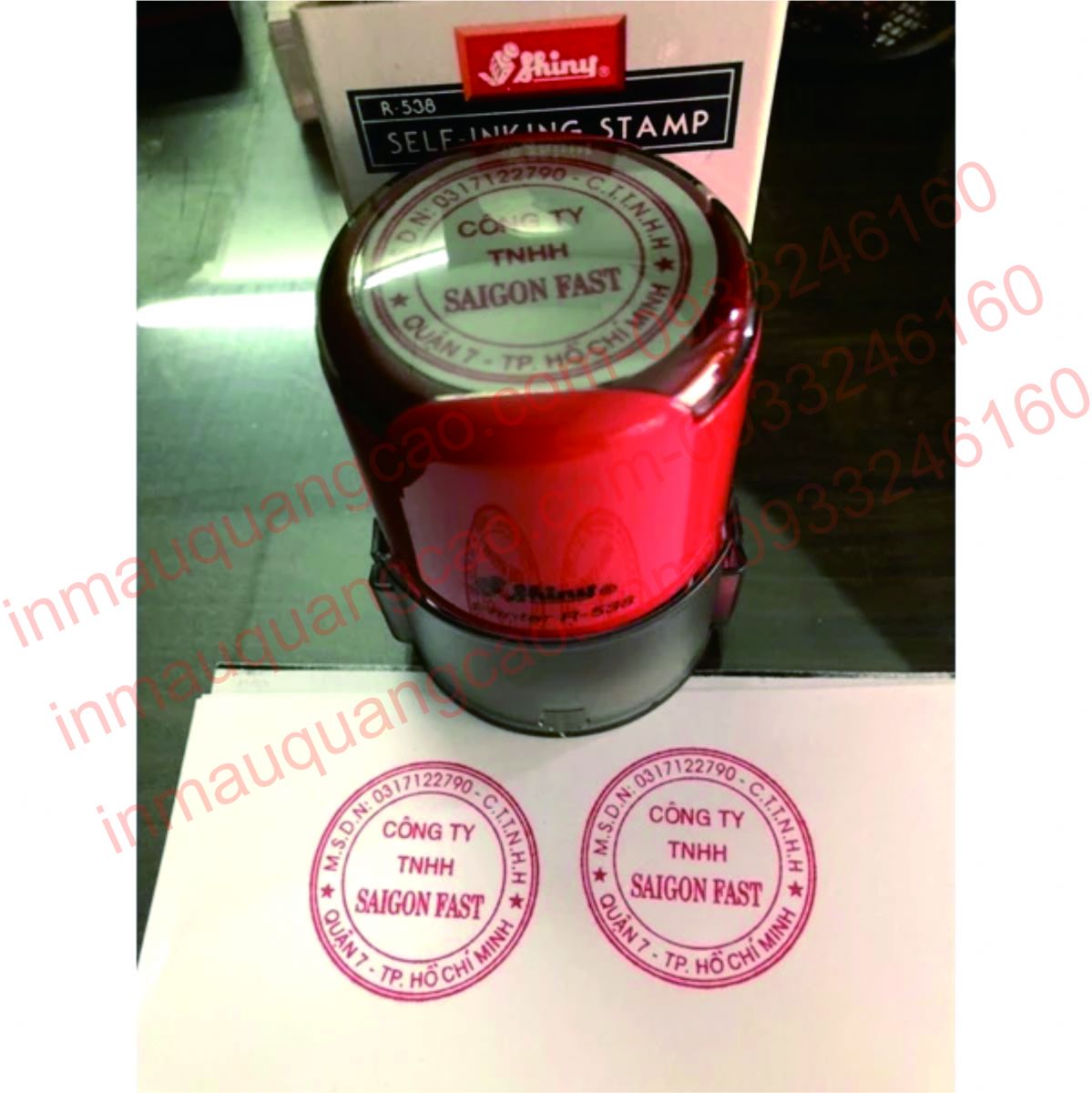 Khắc dấu tròn cty doanh nghiệp giá rẻ tại Bình Dương